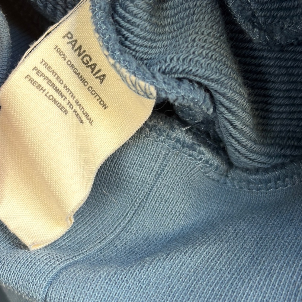 Pangaia Organic Cotton Hooded Long Sleeve Sweatshirt Blue Small - Picture 11 of 13